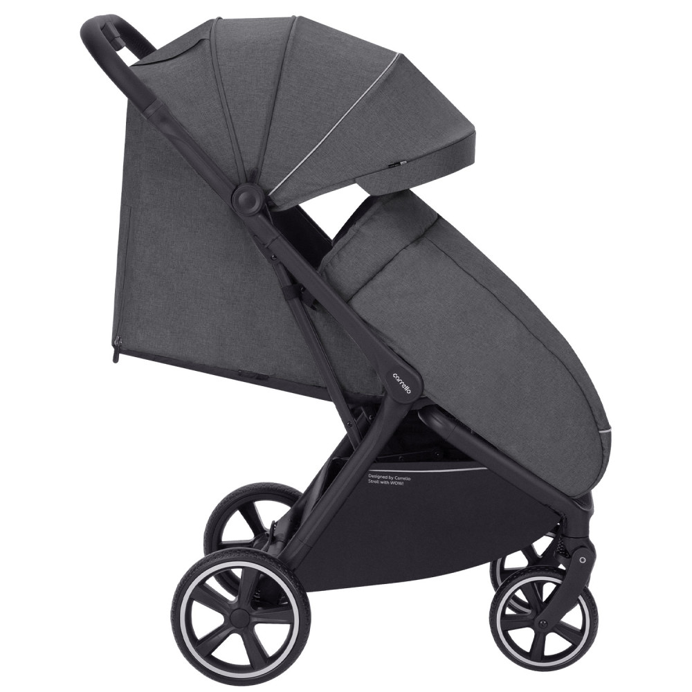 Carrello Corsa 2024 CRL-5518 - современная прогулочная коляска с автоматическим складыванием • Solid Grey