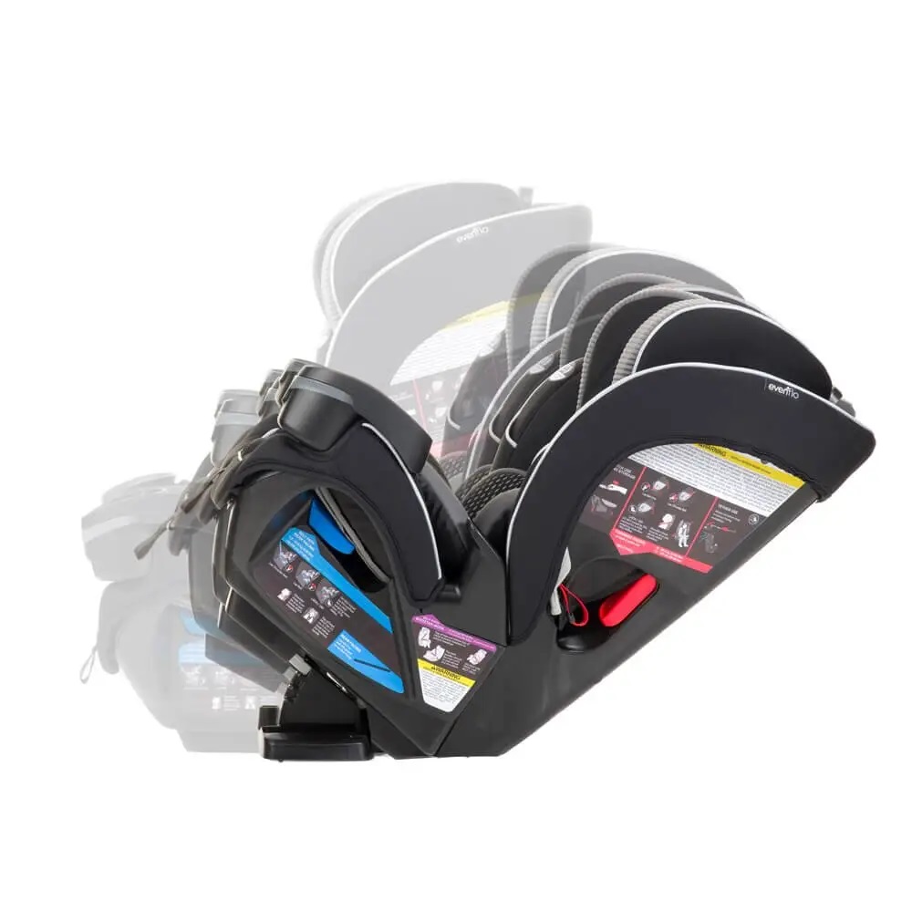 Evenflo EveryFit LX - детское автокресло (0 – 12 лет / 43 - 145 см) с установкой по ходу и против направления движения, крепление Isofix • Olympus Black