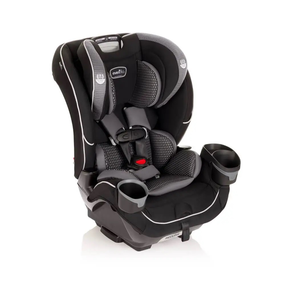 Evenflo EveryFit LX - детское автокресло (0 – 12 лет / 43 - 145 см) с установкой по ходу и против направления движения, крепление Isofix • Olympus Black