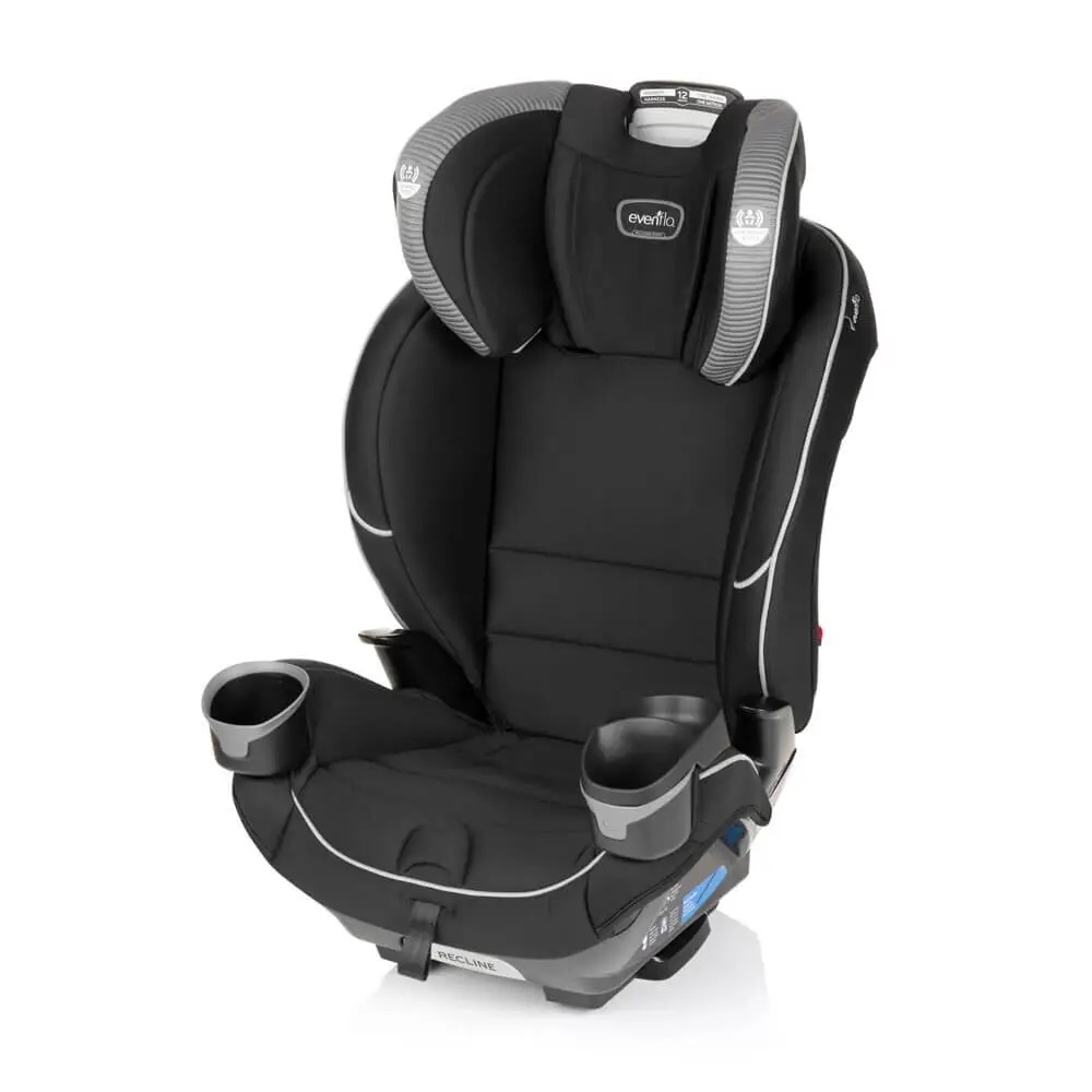Evenflo EveryFit LX - детское автокресло (0 – 12 лет / 43 - 145 см) с установкой по ходу и против направления движения, крепление Isofix • Olympus Black