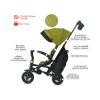 Qplay Nova Plus Rubber S700-13 - складаний дитячий триколісний велосипед з батьківською ручкою, поворотне сидіння (від 10 до 36 місяців) • Military Green