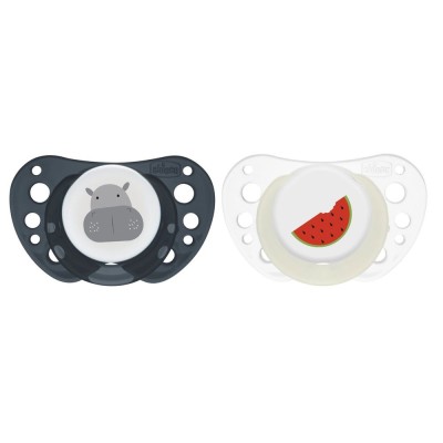 Пустушка Chicco PhysioForma Air, силікон, 16-36 міс., 2 шт, білий-синій (75035.42)