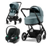 Cybex Balios S Lux - дитяча коляска 3в1 з автокріслом Aton B2 i-Size (чорний) для новонароджених • BLK Sky Blue