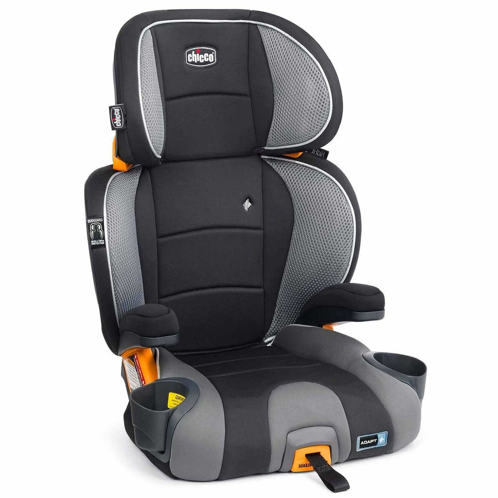 Chicco KidFit Adapt Plus - автокрісло-бустер дітей від 4-х років з адаптивним текстилем (вагою 18-50 кг та зростом 97-145 см) • Black (79728.86.07)