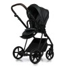 Roan Ivi 2.0 - детская коляска 2в1, всесезонная из эко-кожи ECO, мягкая амортизация, солнцезащитный козырек в комплекте • Pearl Black ECO (R-IE-PB)