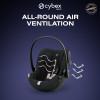 Cybex Cloud G i-Size - автокрісло для немовля i-Size (автолюлька), легке, розкладається до лежачого положення, дихаюча тканина Air Mesh (40 - 87 см) • Moon Black (Plus)