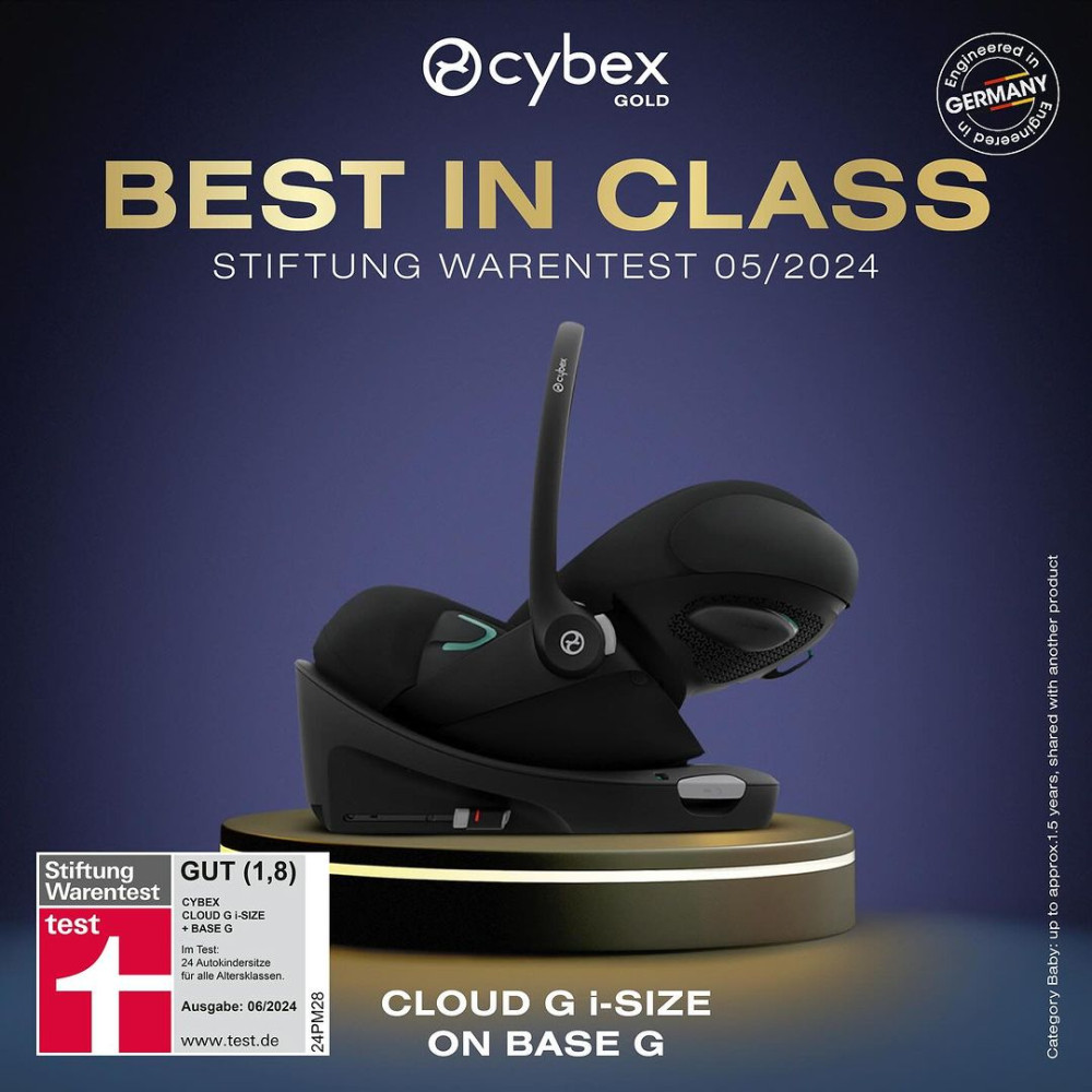 Cybex Cloud G i-Size - автокрісло для немовля i-Size (автолюлька), легке, розкладається до лежачого положення, дихаюча тканина Air Mesh (40 - 87 см) • Moon Black (Plus) Cybex Cloud G i-Size - автокрісло для немовля i-Size (автолюлька), легке, розкладається до лежачого положення, дихаюча тканина Air Mesh (40 - 87 см) • Moon Black (Plus)
