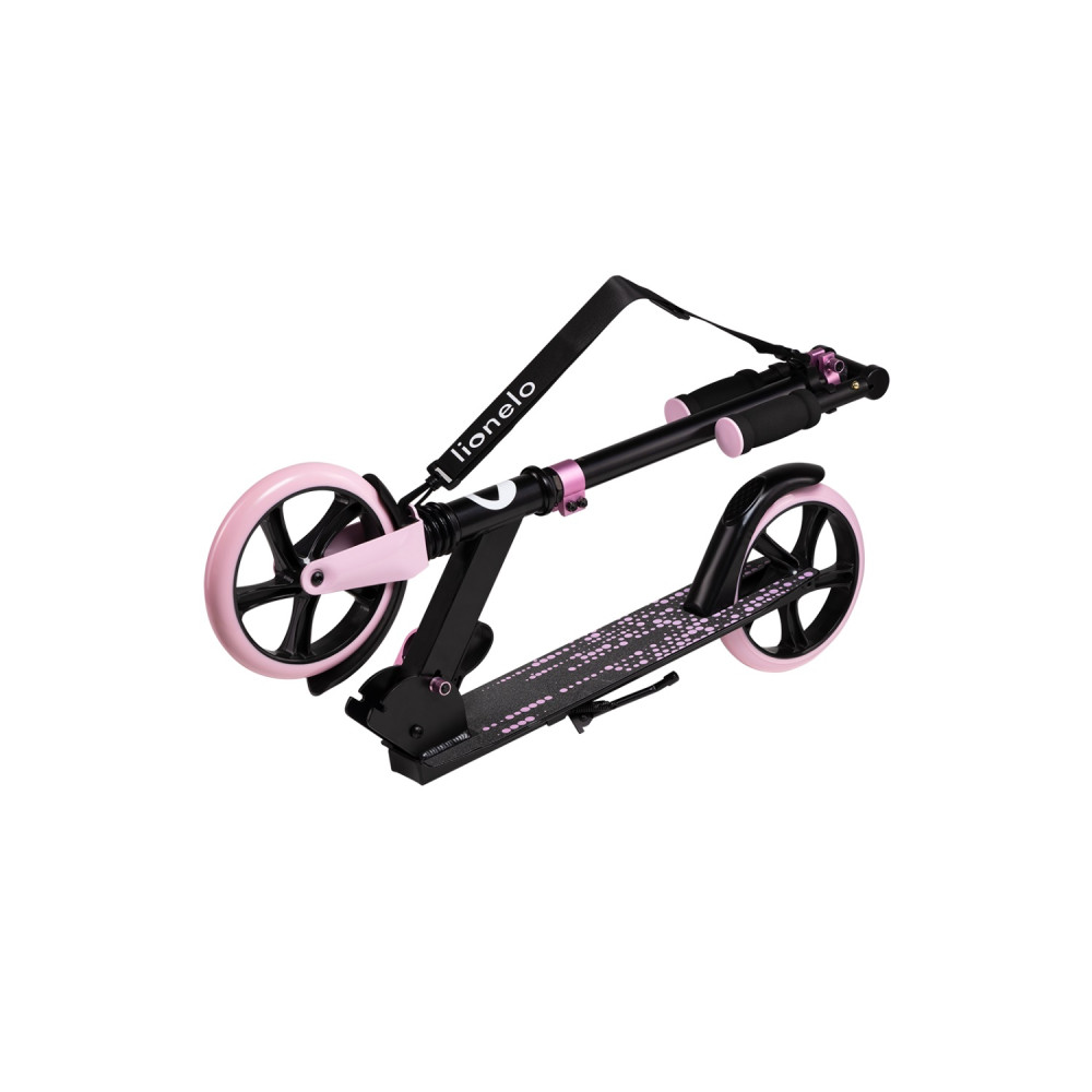 Двухколесный детский самокат Lionelo Luca Black Carbon Pink Двухколесный детский самокат Lionelo Luca Black Carbon Pink