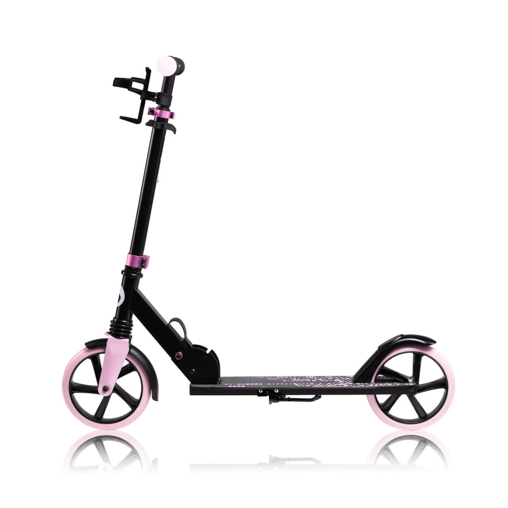 Двухколесный детский самокат Lionelo Luca Black Carbon Pink Двухколесный детский самокат Lionelo Luca Black Carbon Pink