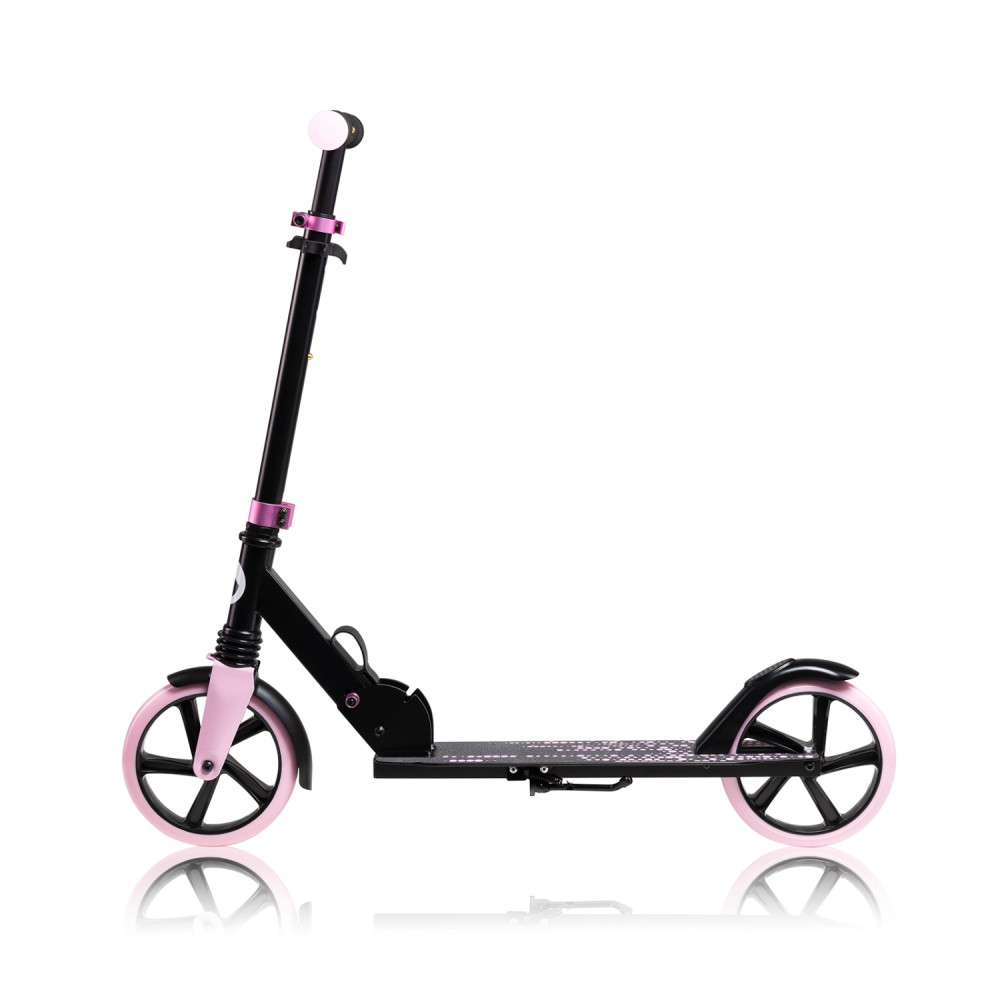 Двухколесный детский самокат Lionelo Luca Black Carbon Pink Двухколесный детский самокат Lionelo Luca Black Carbon Pink