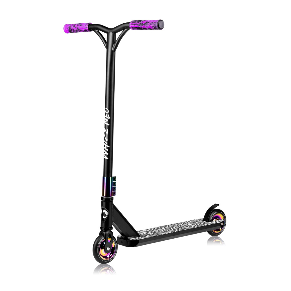 Двухколесный детский самокат Lionelo Whizz Neo Black Carbon Multicolor