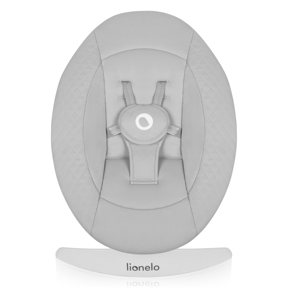 Lionelo Iris - шезлонг-качель для новорожденных, поворот на 360 градусов • Grey Concrete