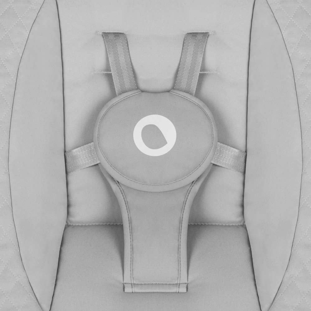 Lionelo Iris - шезлонг-качель для новорожденных, поворот на 360 градусов • Grey Concrete
