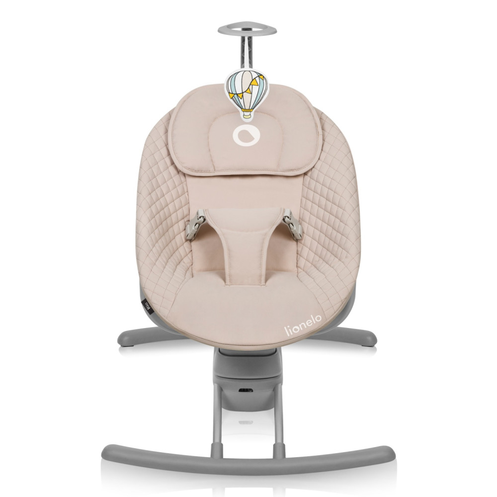 Lionelo Rio - шезлонг-гойдалка для новонароджених, дистанційне керування, режим хитання • Beige Latte