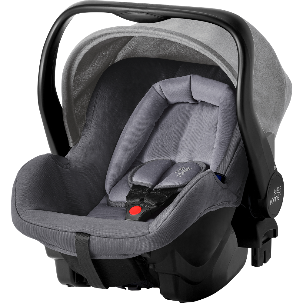 Britax Romer Primo - автокресло (автолюлька) для новорожденного, крепление ISOFIX, легкое (от рождения до 13 месяцев) • Elephant Grey
