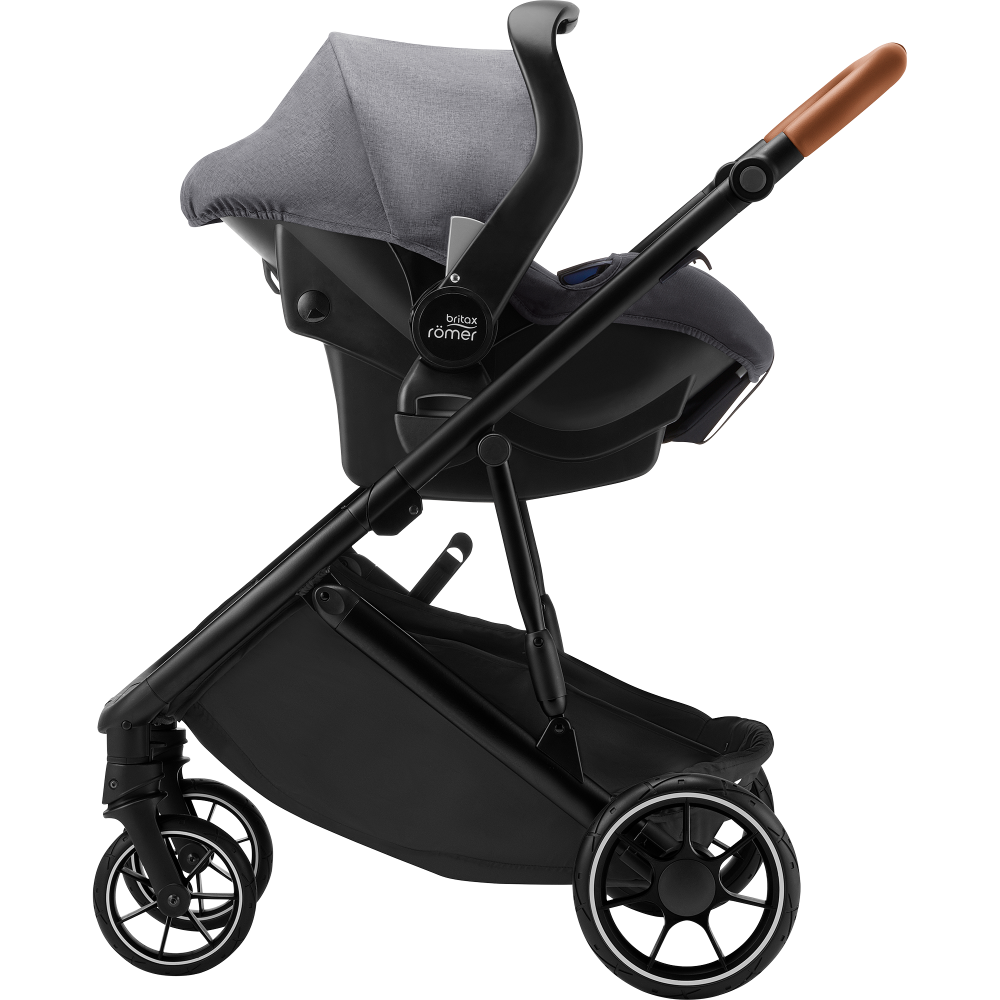 Britax Romer Primo - автокресло (автолюлька) для новорожденного, крепление ISOFIX, легкое (от рождения до 13 месяцев) • Elephant Grey