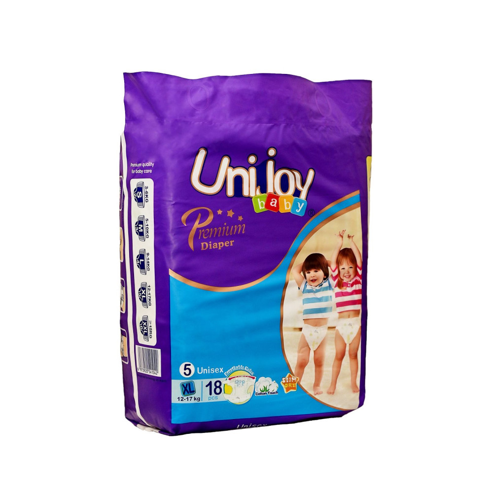 Unijoy Baby Premium - дитячі підгузки, 18 шт (PDXL18) • XL 5 junior 12-17 кг