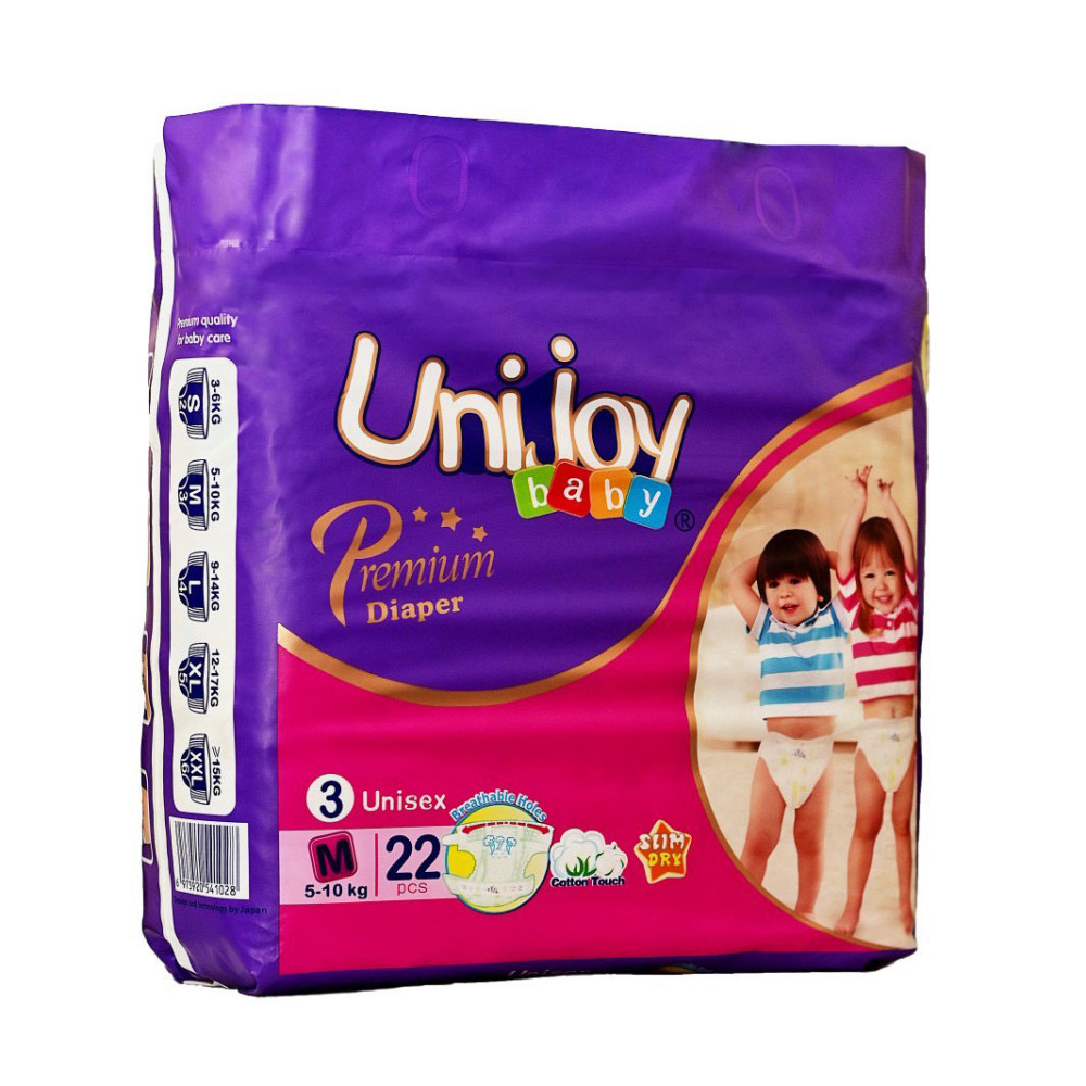 Unijoy Baby Premium - дитячі підгузки, 22 шт (PDM22) • M 3 midi 5-10 кг