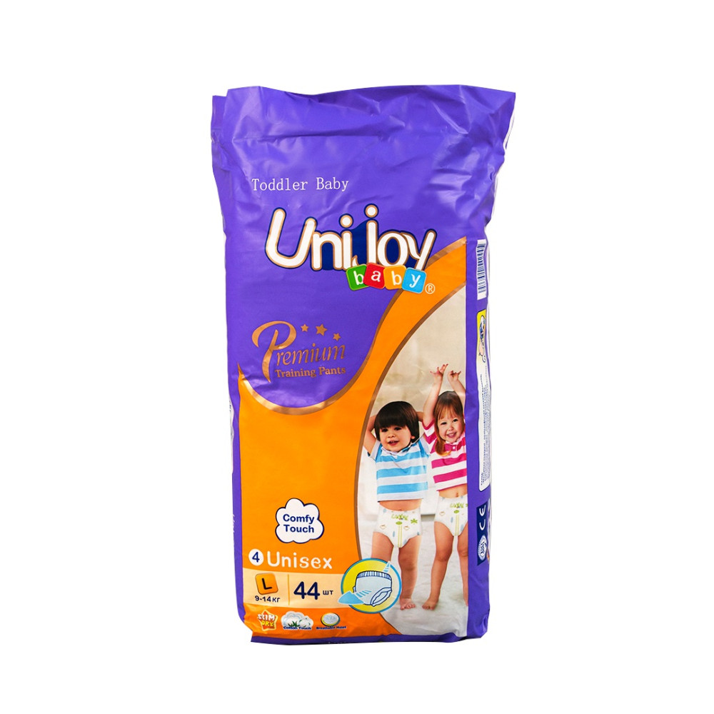 Підгузки-трусики дитячі Unijoy Baby Pants Premium (L 4, 9-14 кг), 44 шт (PPL44)