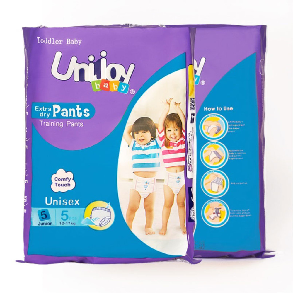 Подгузники-трусики детские, мини упаковка Unijoy Baby Pants (5 junior, 12-17 кг), 5 шт (PXL5)