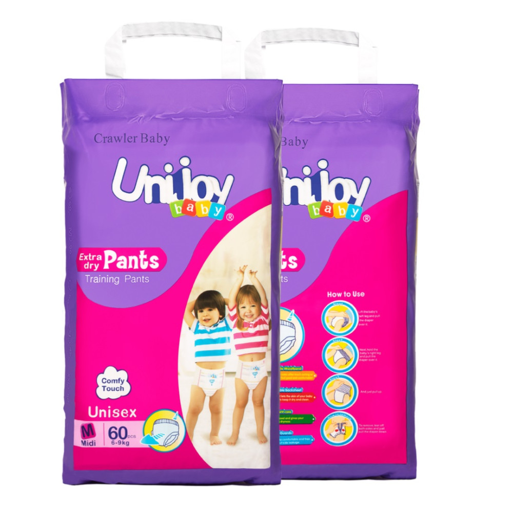 Підгузки-трусики дитячі Unijoy Baby Pants (3 midi M, 6-9 кг), 60 шт (PM60)
