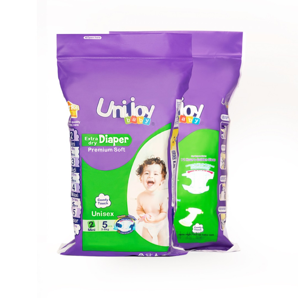 Подгузники детские, мини упаковка Unijoy Baby Diapers (2 mini S, 3-6 кг) 5 шт (DS5)