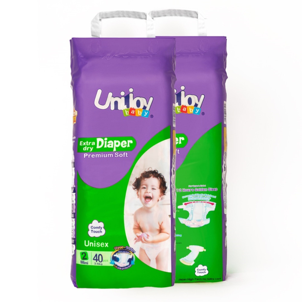 Підгузки дитячі Unijoy Baby Diapers (2 mini S, 3-6 кг) 40 шт (DS40)