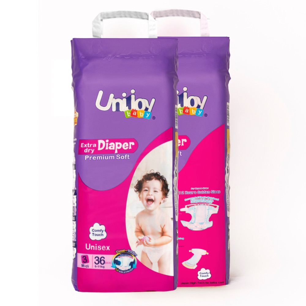 Підгузки дитячі Unijoy Baby Diapers (3 midi M, 6-11 кг) 36 шт (DM36)