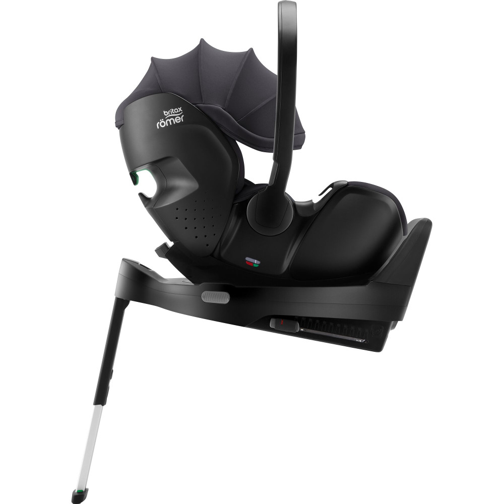 Britax Romer Baby-Safe Pro - автокресло для новорожденного, легкое, раскладывается до лежачего положения (от рождения до 15 месяцев / 40 - 85 см) с поворотной базой ISOFIX Vario Base 5Z • Midnight Grey