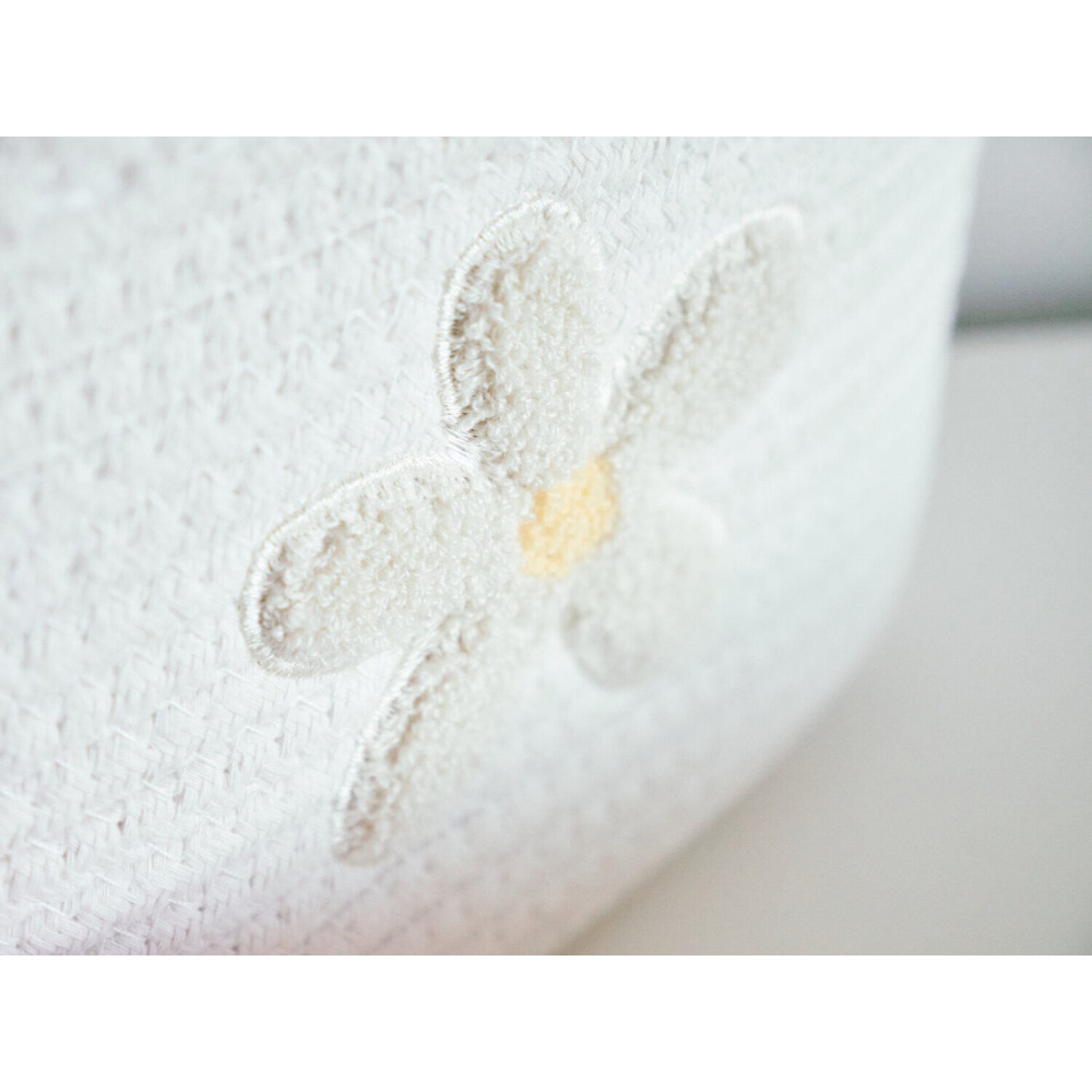 Кошик для іграшок Childhome Flower 30x20x15 см, білий (CCBAFL20)