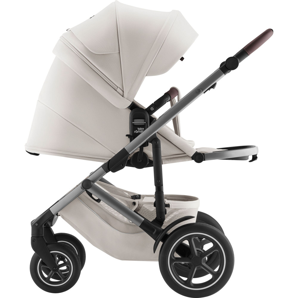 Britax Romer Smile 5Z - всесезонная детская коляска 3 в 1 с автокреслом для младенца Britax Romer Baby-Safe Pro • Soft Taupe LUX Collection