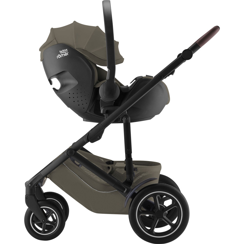 Britax Romer Smile 5Z - всесезонная детская коляска 3 в 1 с автокреслом для младенца Britax Romer Baby-Safe Pro • Urban Olive LUX Collection