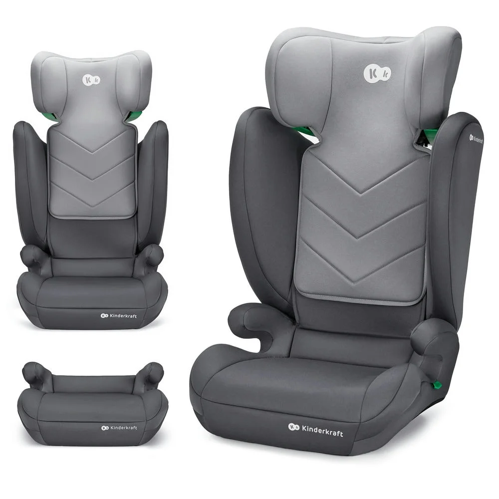 Kinderkraft i-Spark - дитяче автокрісло (від 3.5 до 12 років / 100 - 150 см) • Grey (KCISPA00GRY0000)
