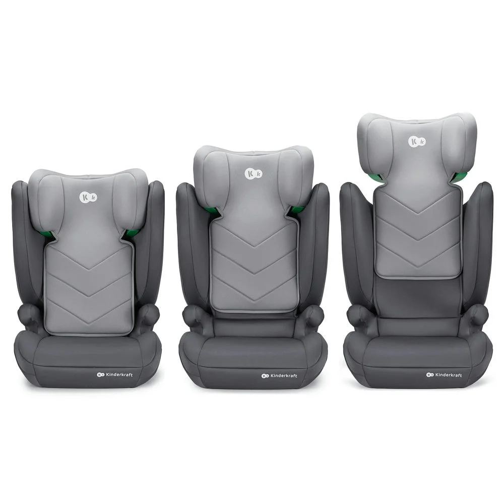 Kinderkraft i-Spark - дитяче автокрісло (від 3.5 до 12 років / 100 - 150 см) • Grey (KCISPA00GRY0000)