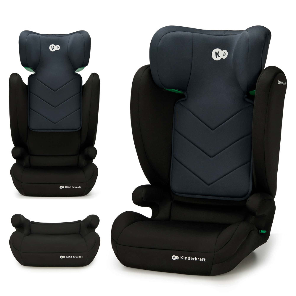 Kinderkraft i-Spark - дитяче автокрісло (від 3.5 до 12 років / 100 - 150 см) • Black (KCISPA00BLK0000)
