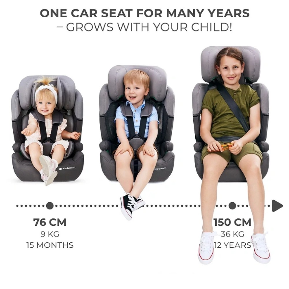 Kinderkraft Comfort Up i-Size - автокресло для детей (от 15 месяцев до 12 лет) • Pink (KCCOUP02PNK0000)
