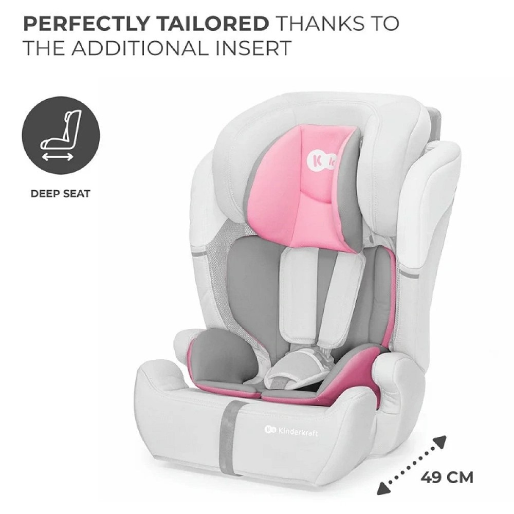 Kinderkraft Comfort Up i-Size - автокресло для детей (от 15 месяцев до 12 лет) • Pink (KCCOUP02PNK0000)