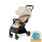 Kinderkraft Apino - прогулянкова коляска з автоматичним складанням, портативна Bluetooth-колонка iDance Cuty Sealion 10W в подарунок • Dune Beige (KSAPIN00BEG0000)