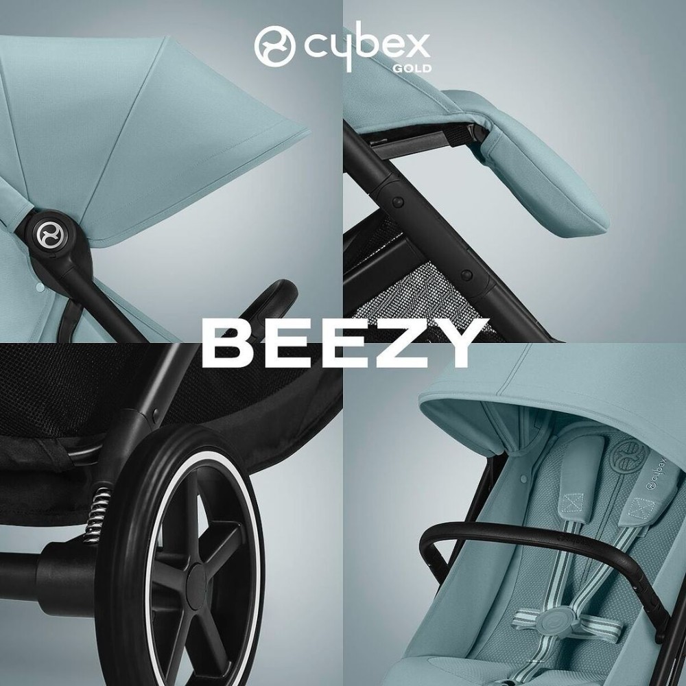 Cybex Beezy - прогулочная коляска, компактное складывание, ремень с одним натяжением • Stormy Blue