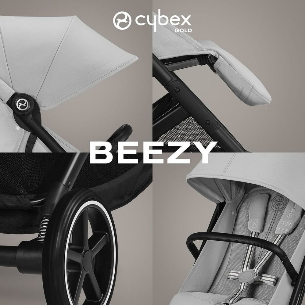 Cybex Beezy - прогулянкова коляска, компактний прогулянковий візок, з бампером • Fog Grey