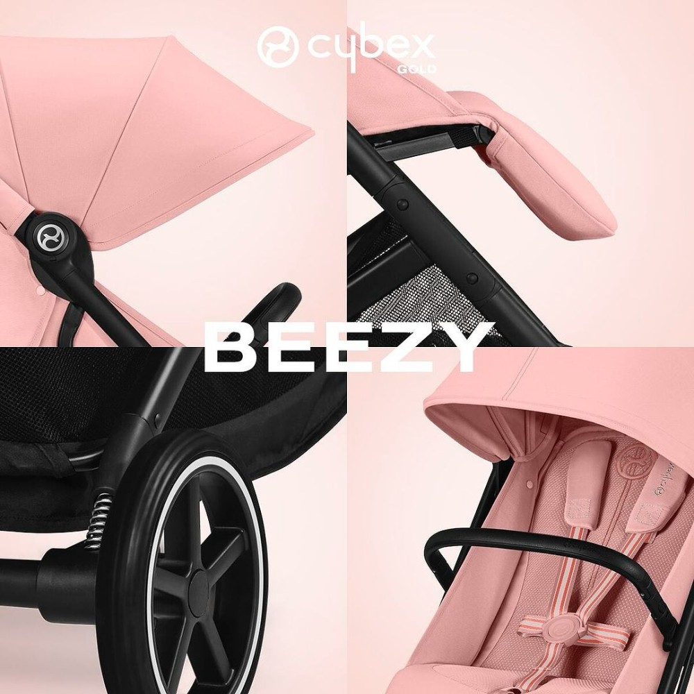 Cybex Beezy - прогулочная коляска, компактное складывание, ремень с одним натяжением • Candy Pink