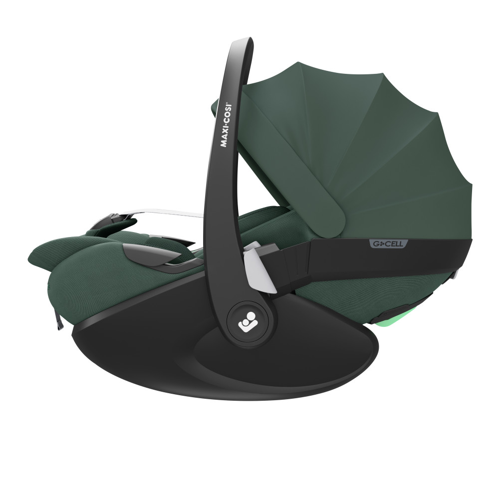 Maxi-Cosi Pebble 360 Pro² - автокрісло для новонароджених (автолюлька), розкладається до лежачого положення (від 0 до 18 місяців / 40 - 87 см) з поворотною та висувною базою ISOFIX Maxi-Cosi FamilyFix 360 Pro • Essential Green