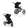 Kinderkraft Helsi - прогулочная коляска для бега и спорта, большие колеса • Deep Black (KSHELS00BLK0000)