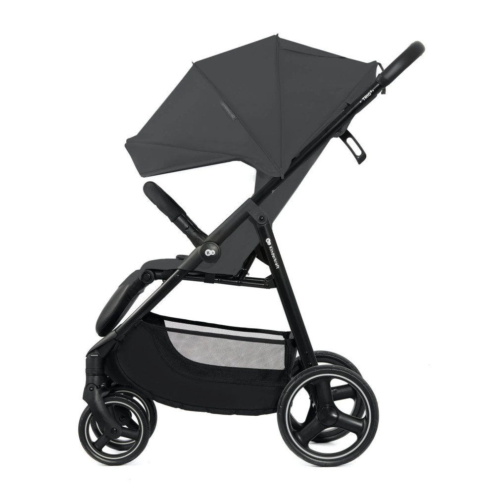 Kinderkraft Trig 3 - прогулянкова коляска з великими колесами • Granite Grey (KSTRIG03GRY0000)