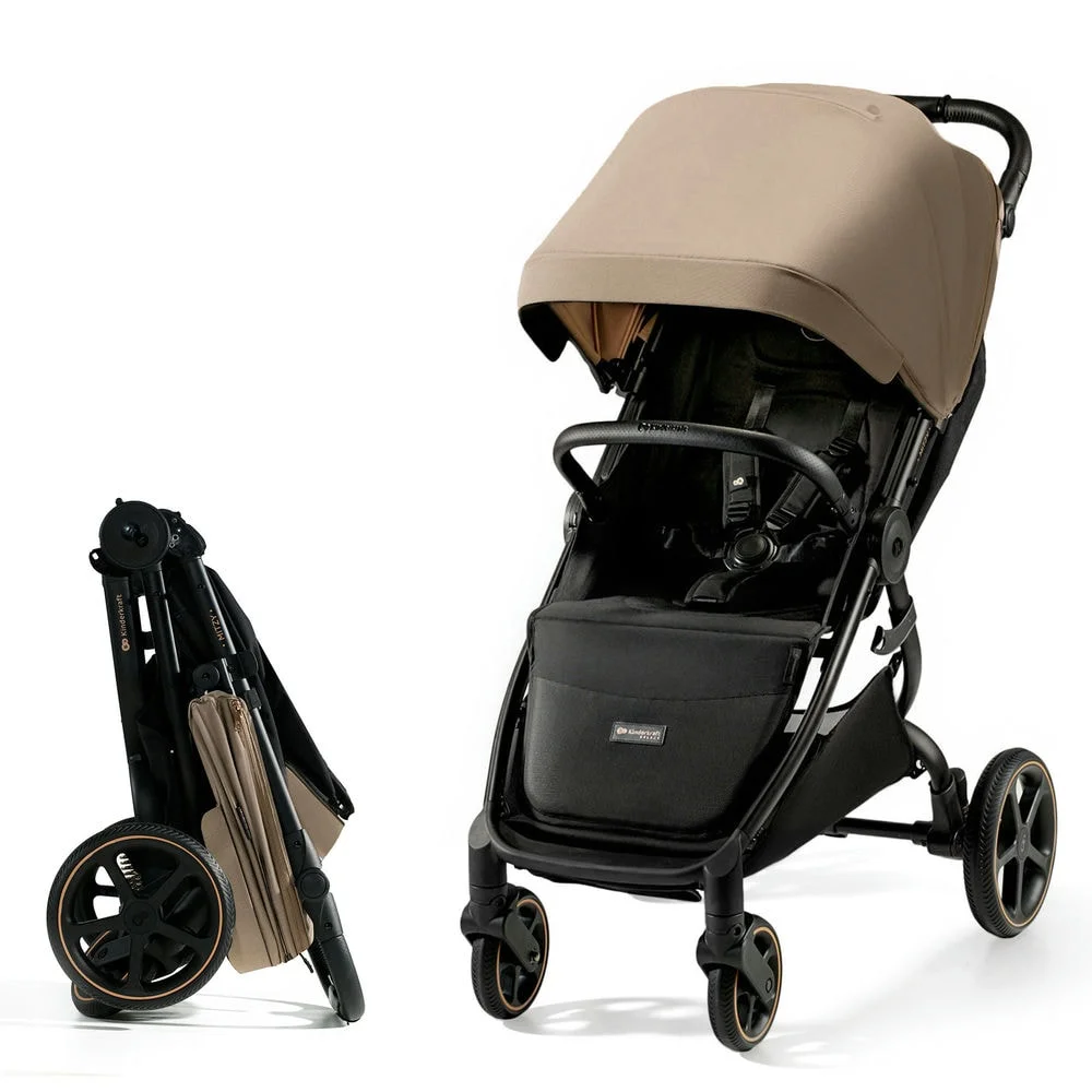 Kinderkraft Mitzy - прогулянкова коляска з великими колесами, портативна Bluetooth-колонка iDance Cuty Sealion 10W в подарунок • Linen Beige (KSMITZ00BEG0000)