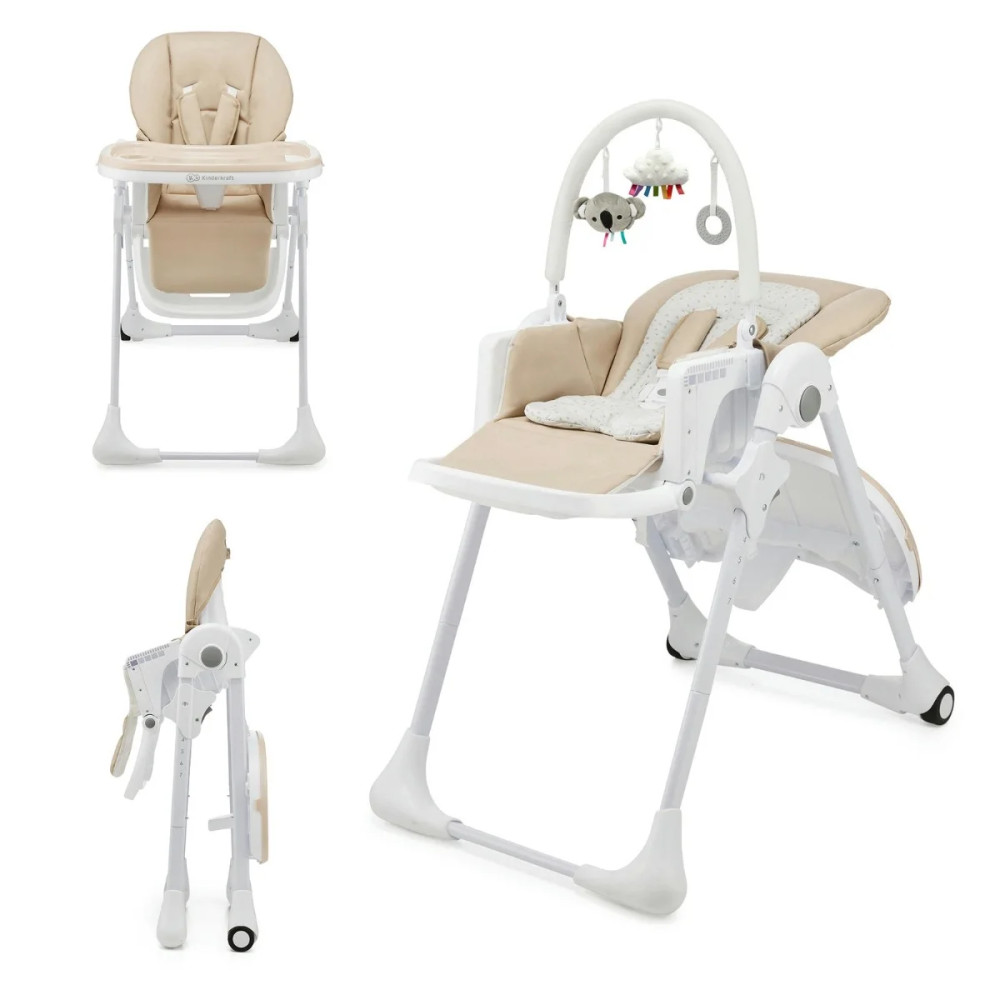 Kinderkraft Tummie - стульчик для кормления 2 в 1 • Beige (KHTUMM00BEG0000)