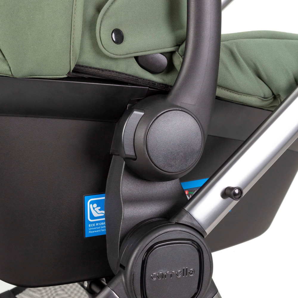 Carrello Omega CRL-6535/1 - детская коляска 3в1 с автокреслом для новорожденного (0-13 кг, 40-87 см) • Perfect Green