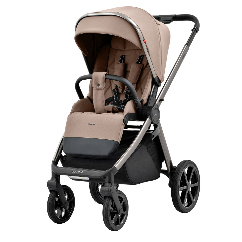 Carrello Omega CRL-6535/1 - дитяча коляска 3в1 з автокріслом для новонародженого (0-13 кг, 40-87 см) • Fantastic Beige