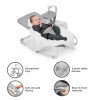 Kinderkraft Felio 2 - шезлонг-качалка с успокаивающими звуками, вибрацией и игрушками • Stone Grey (KBFELI20GRY0000)