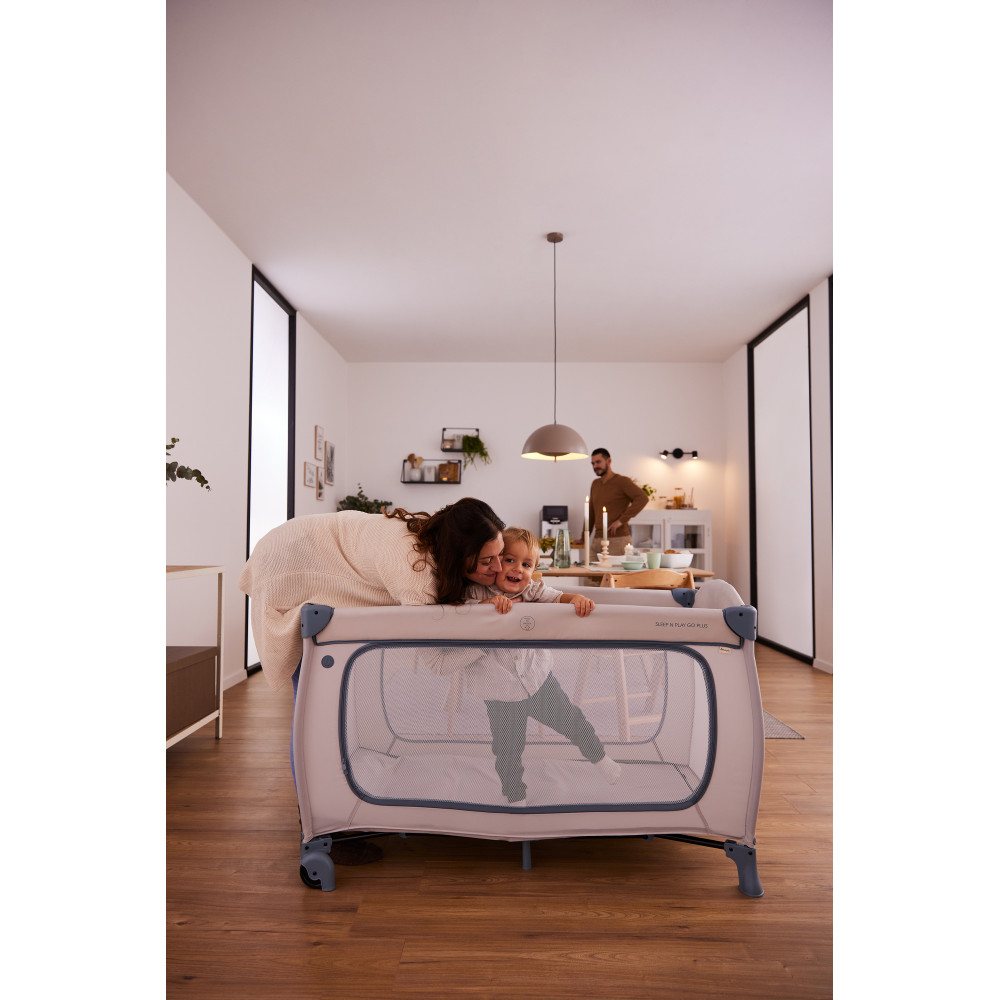 Hauck Sleep N Play Go Plus - детский манеж-кроватка на колесах • Dusty Blue